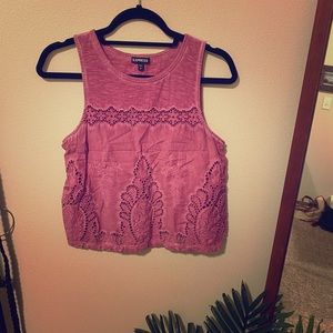 Pink detailed tank top